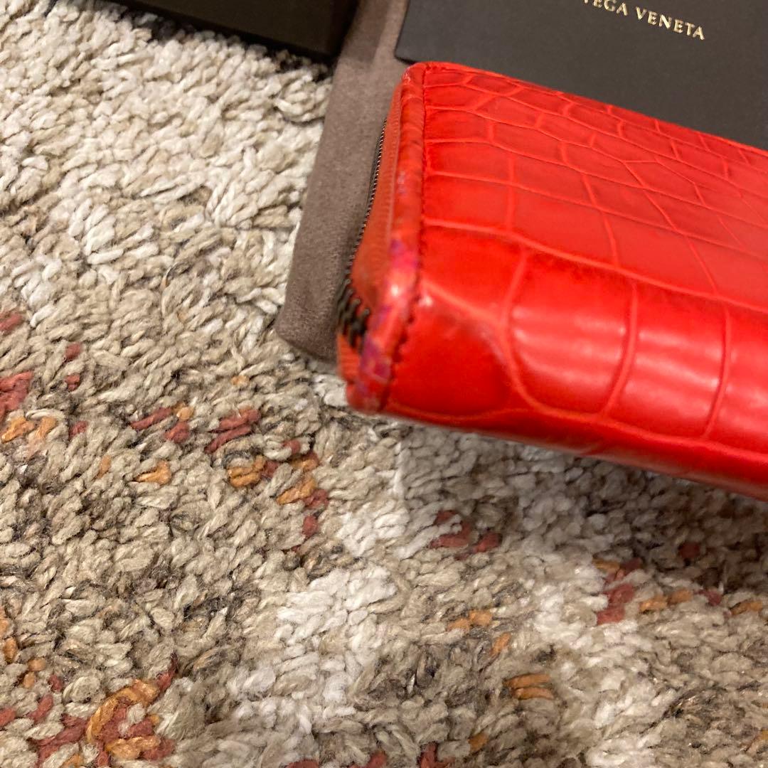 jt様　　　Bottega Veneta レッド 長財布　クロコ