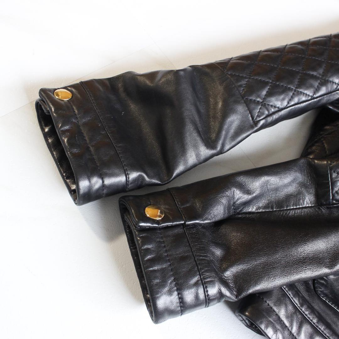 MAURO GRIFONI イタリア製 キルティングレザージャケット 40 L