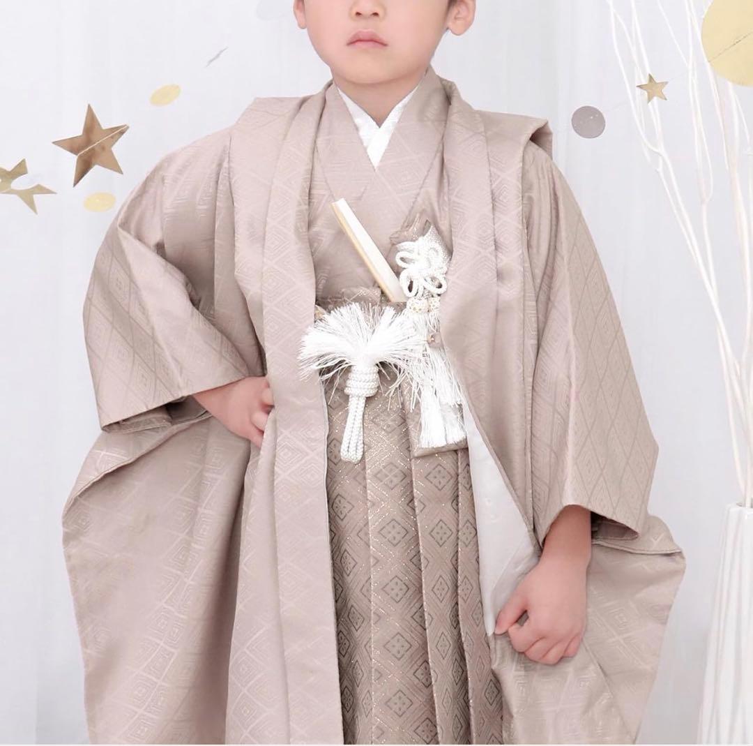子供用 七五三 和装 ベージュ　5歳