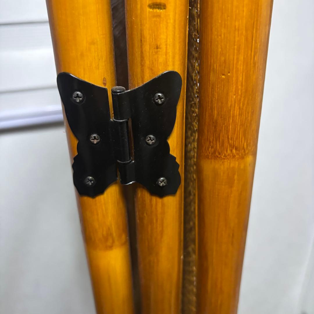 希少　昭和レトロ　ラタン　3連パーテーション 間仕切り　藤　150㎝