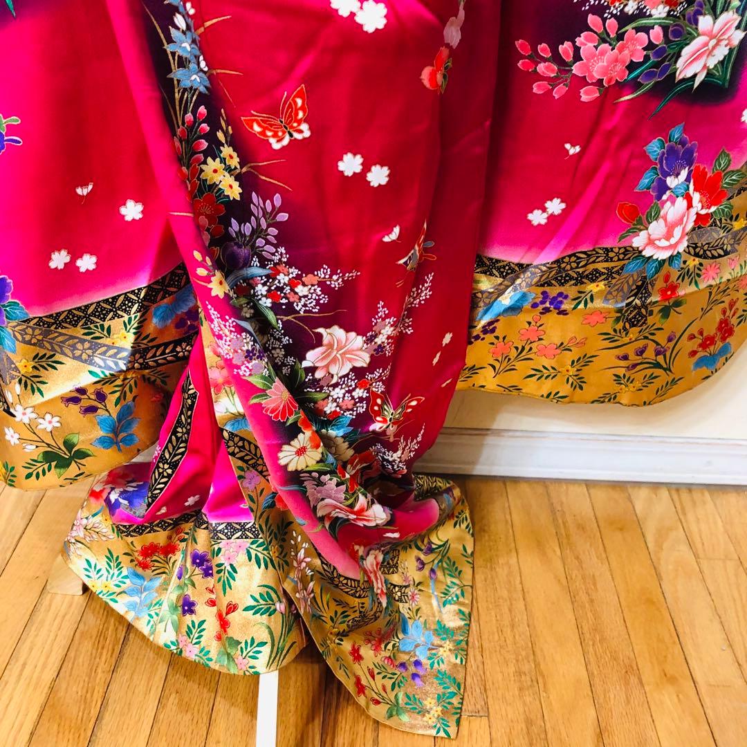 七五三七歳‼正絹豪華ピンクmodern金彩金箔煌びやか際立つ‼️安心フルセット絢爛