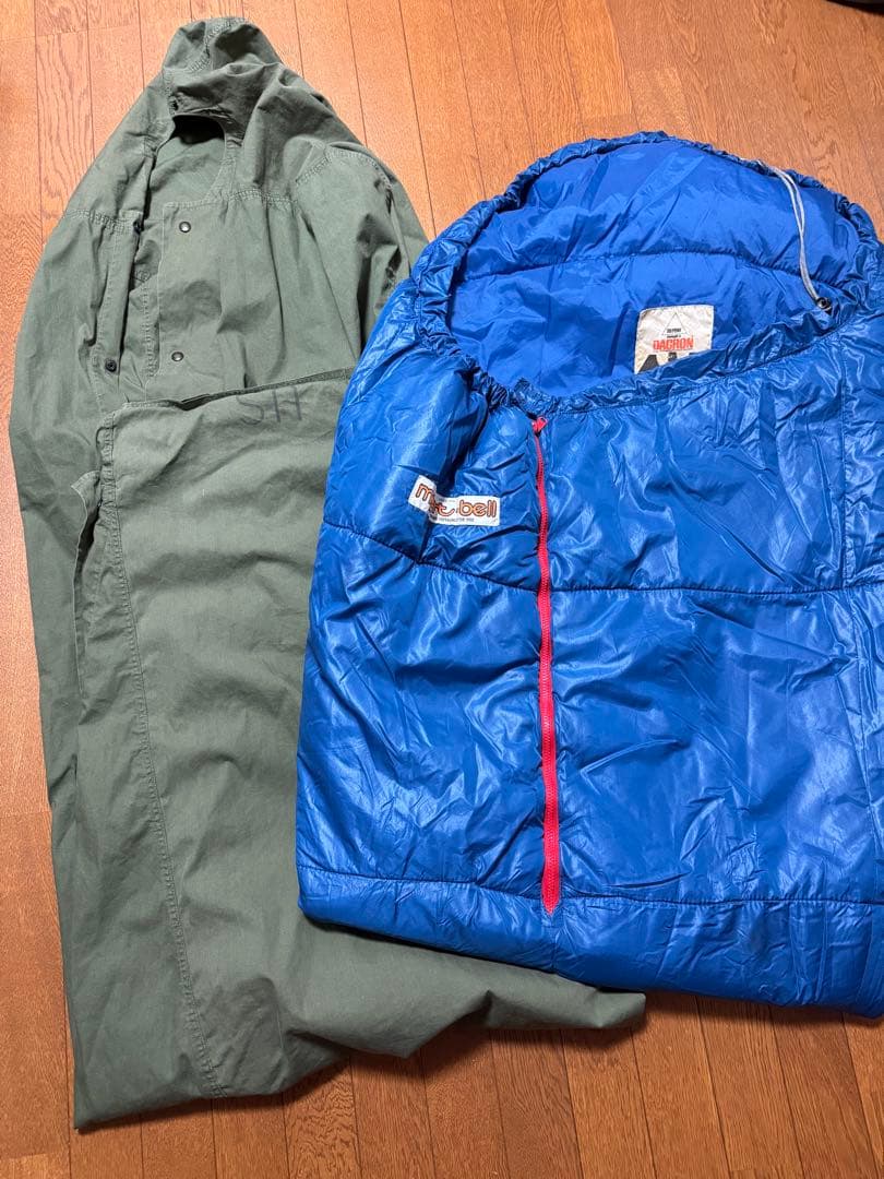 mont-bell 寝袋 & 米軍デッドストック　シェラフカバー