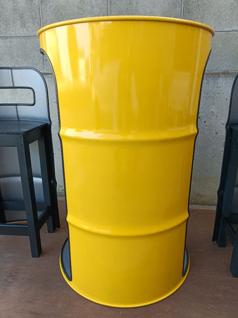 受注生産！ドラム缶remakeテーブル＆チェア‼️イエロー