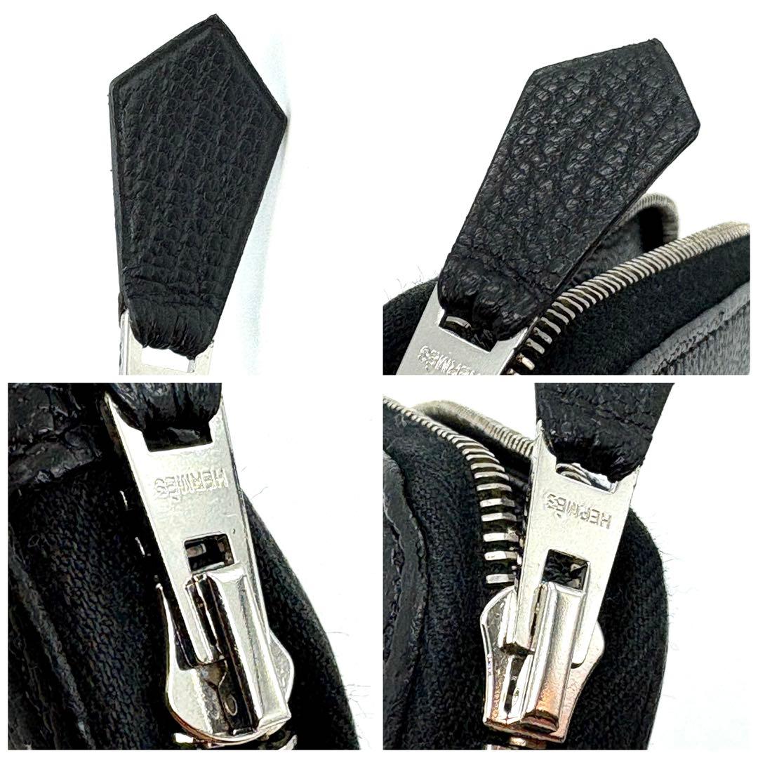 HERMES エルメス アザップロング 黒 オールレザー ブラック　長財布