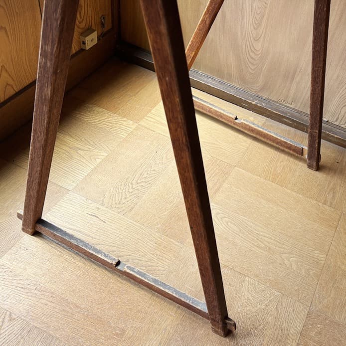 裁ち台　木製　一枚板　二枚組　脚付き　166.7×80×78（組んだサイズ）