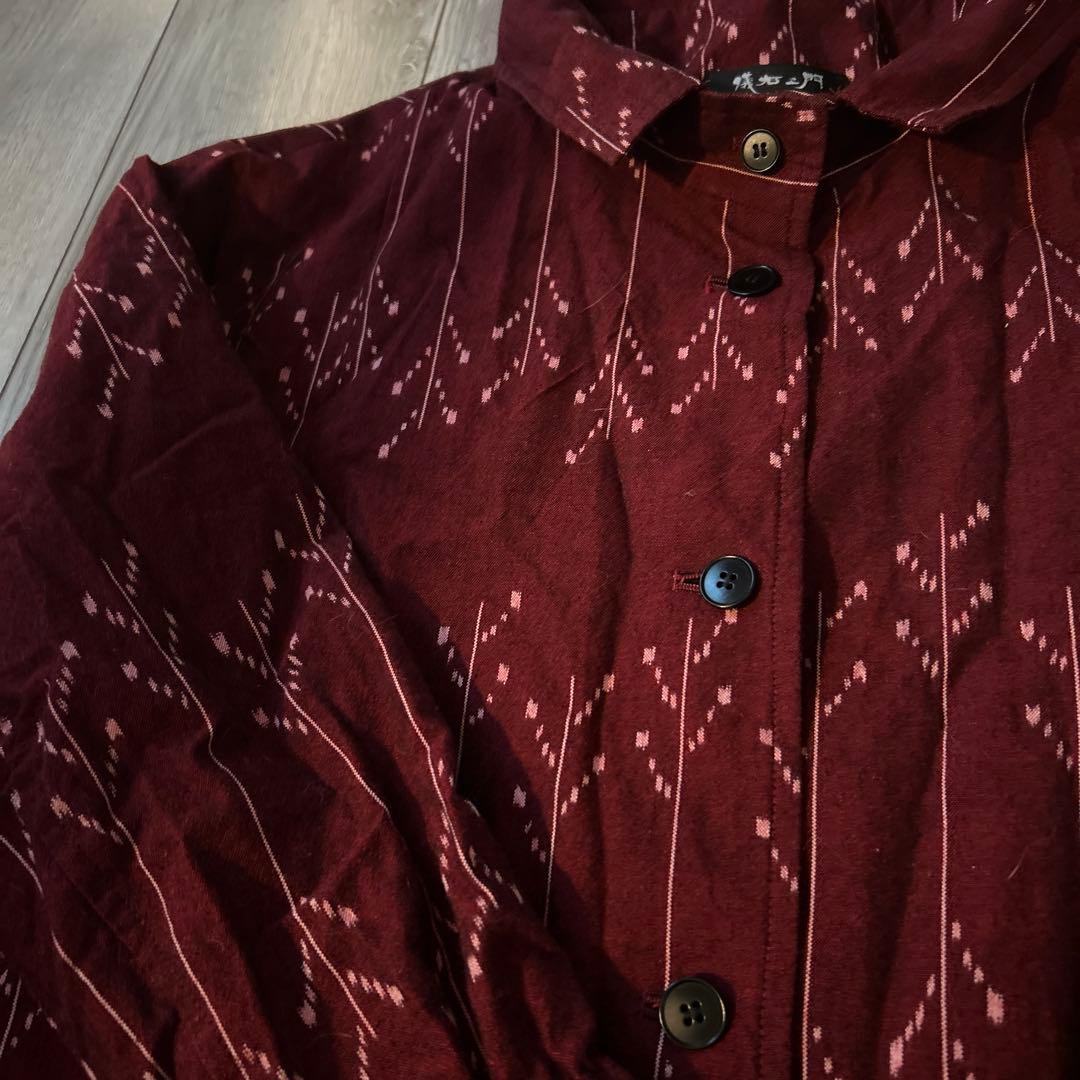 儀右ヱ門　ギエモン　久留米絣　ジャケット　チュニック　はおり