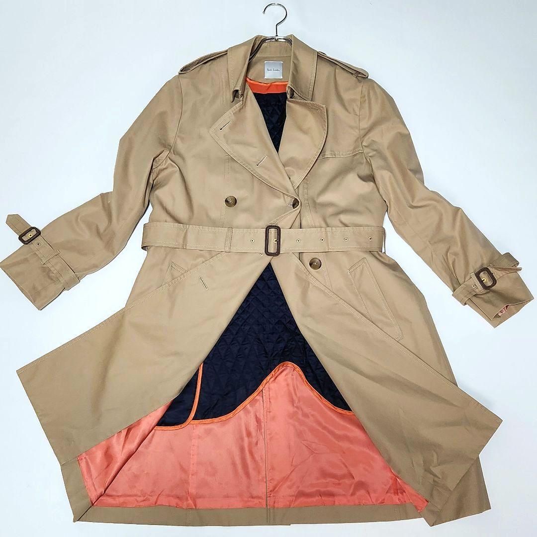 美品 大きいサイズ ポールスミス ライナー付きトレンチコート ベルト ベージュ