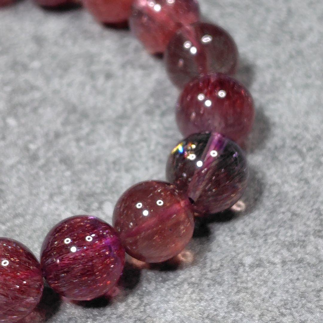 スーパーセブン ストロベリークォーツ ブレスレット 10mm玉 高品質 天然石