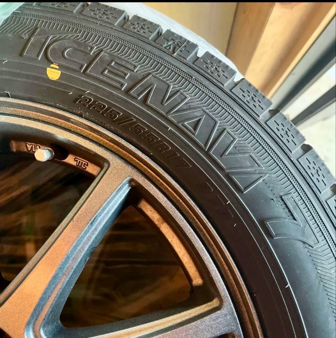 225/55R17 スタッドレス タイヤ ホイールセット4本セット(送料込)