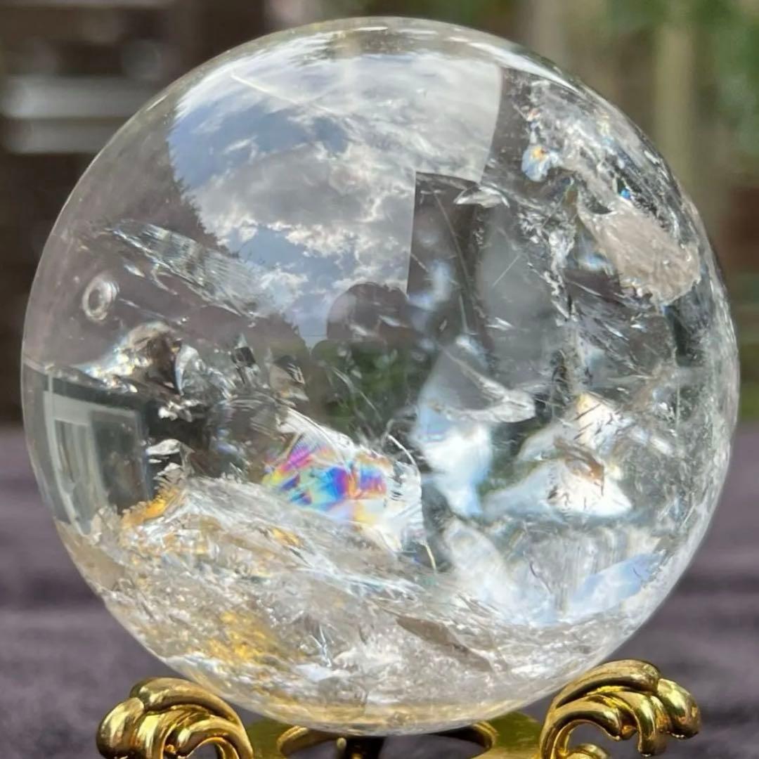 ✮超目玉✮☆美宝珠☆極品極上 水晶玉✨レインボー レムリアンシード 丸玉 天然石
