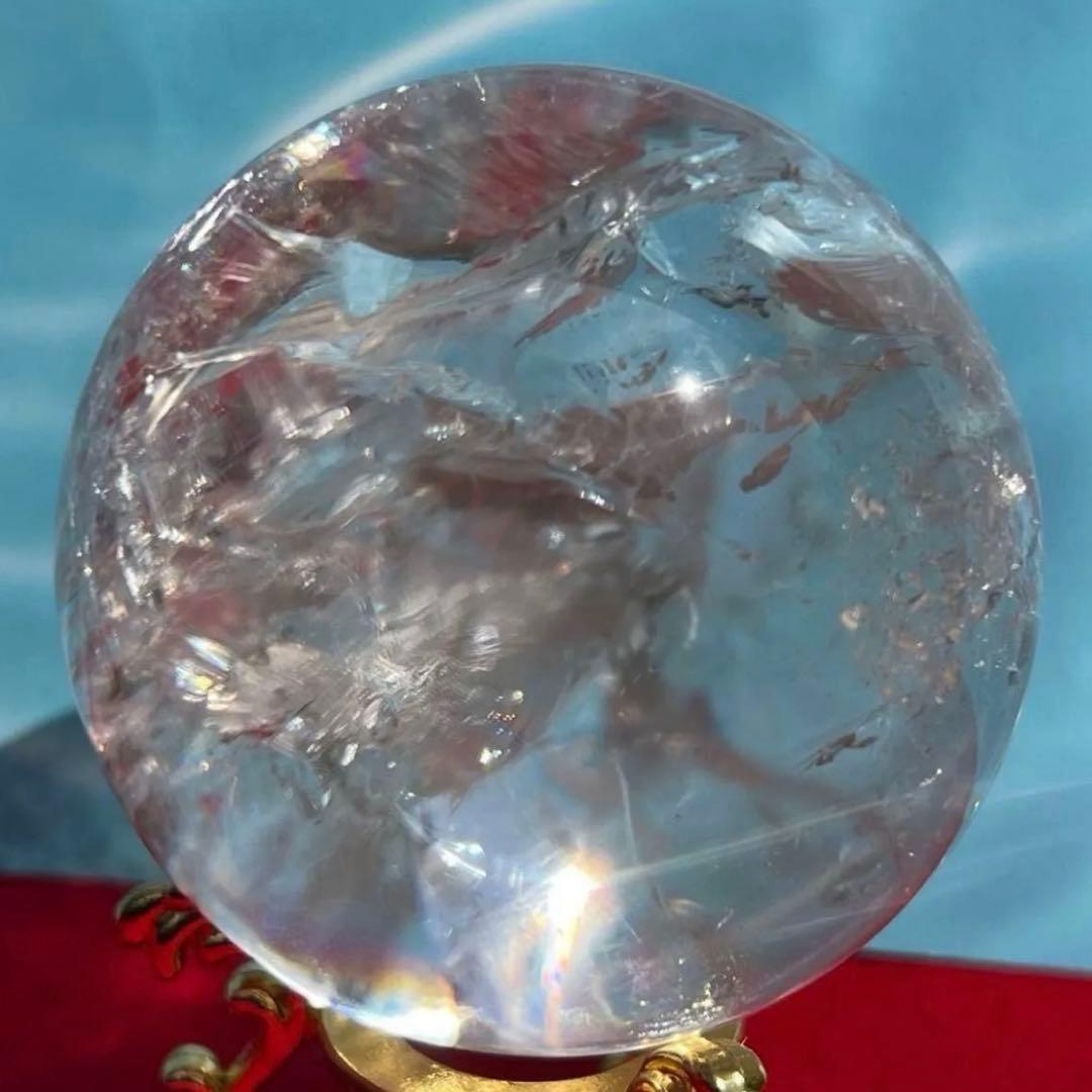 ✮超目玉✮☆美宝珠☆極品極上 水晶玉✨レインボー レムリアンシード 丸玉 天然石