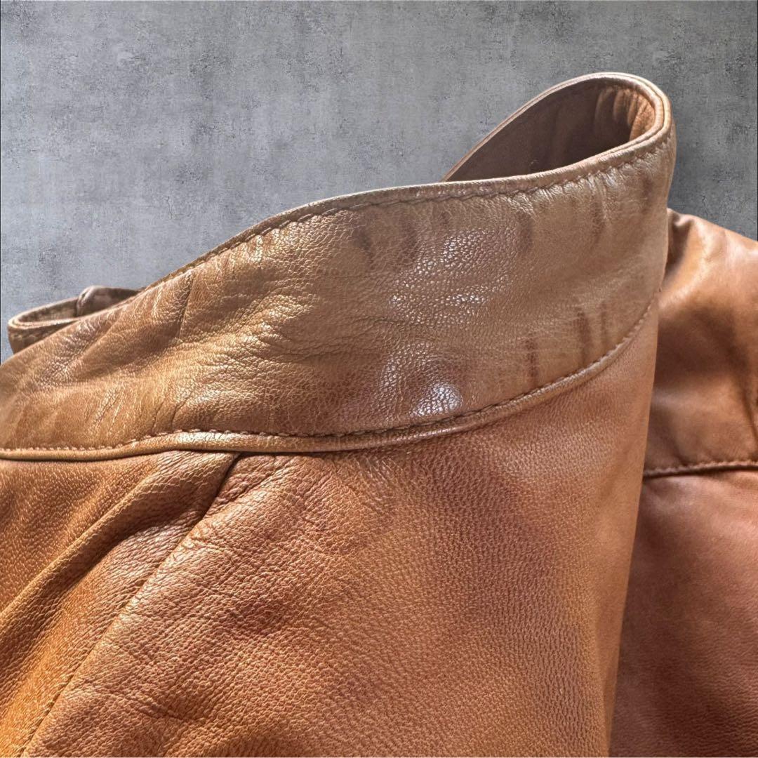 COLE HAAN コールハーン　ゴートスキン M ブラウン　ライダースY2K