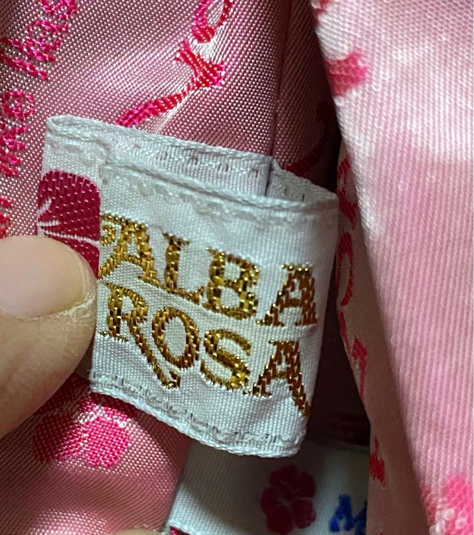 ALBAROSA ブラックレザーロングコート(ベルト付)