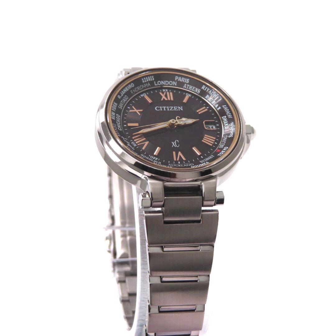 美品 EC1010 57X クロスシー 電波ソーラー シチズン 時計 レディース