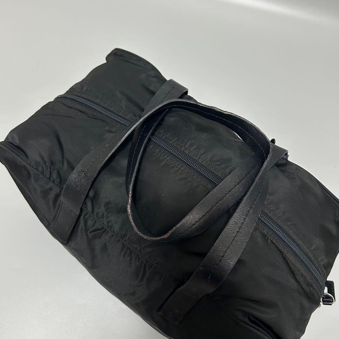 PRADA プラダ 三角プレート ボストンバッグ トラベルバッグ 黒色
