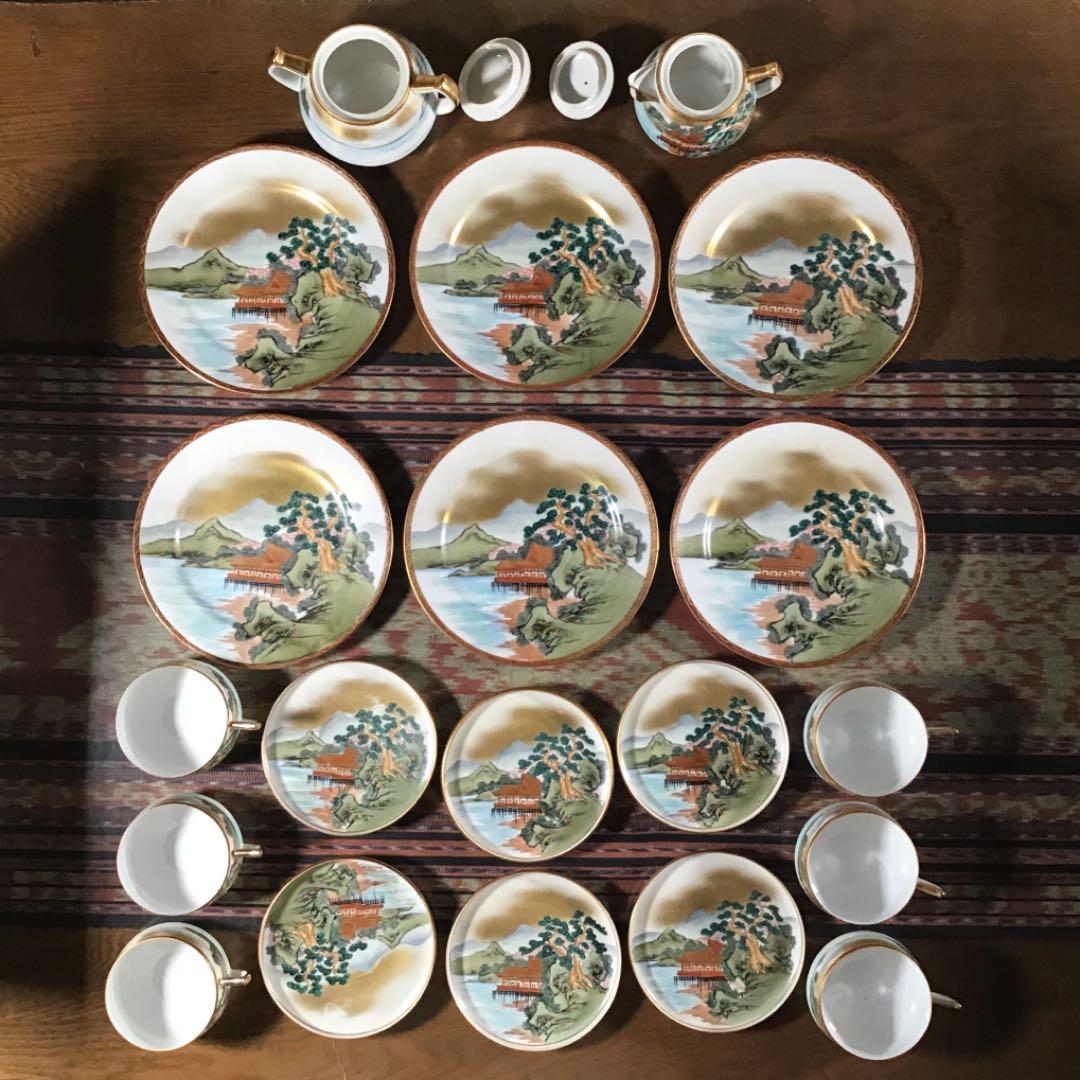 『勤労うー特価』　九谷焼　金彩　セラミック　ティーセット