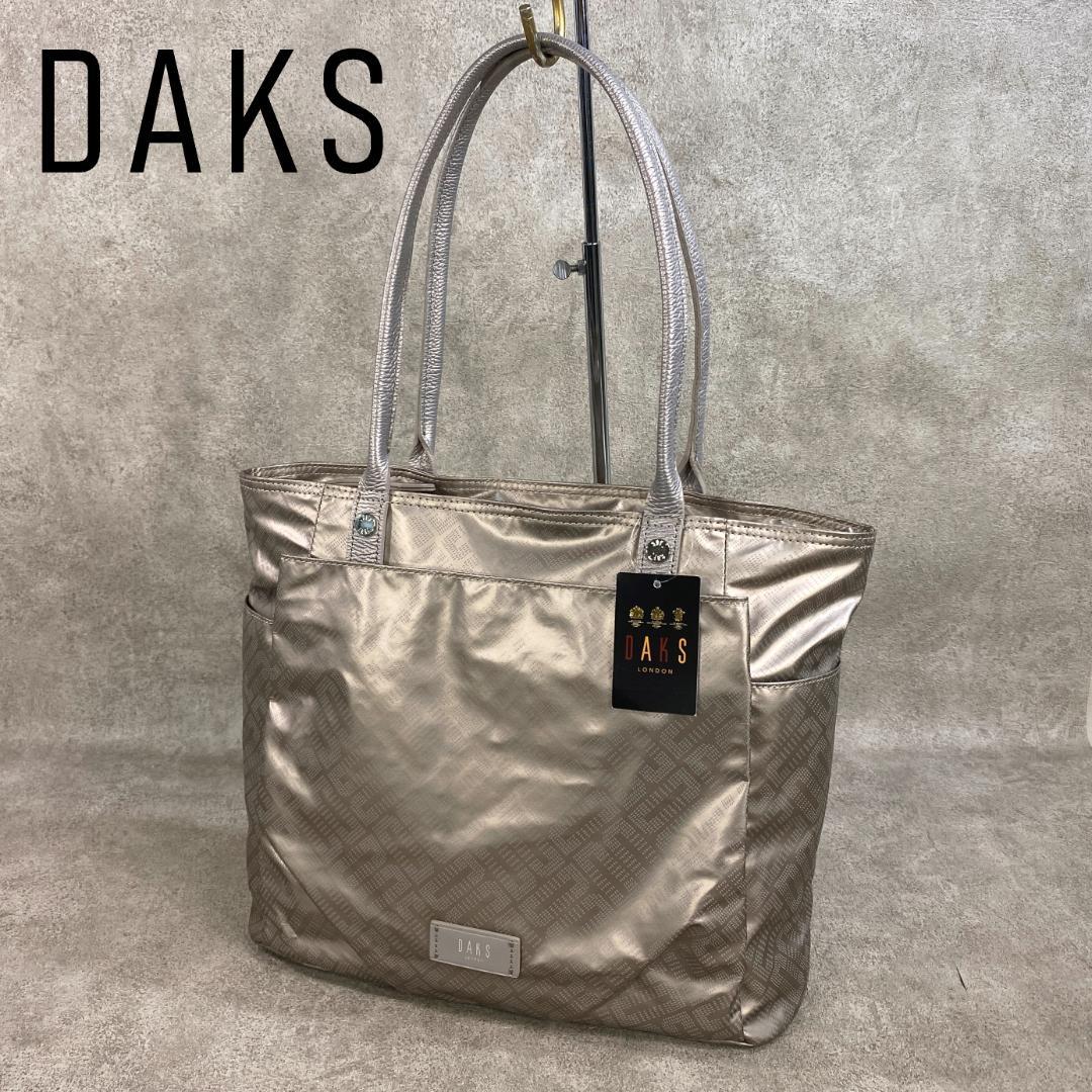 【未使用】 DAKS ダックス ナイロン & 牛革 日本製 トートバッグ