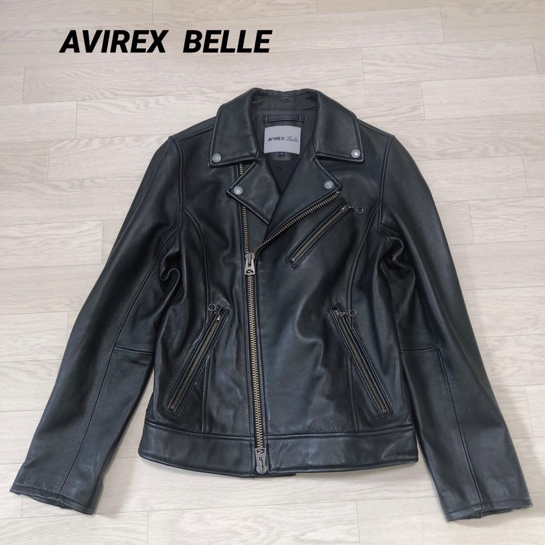 ✨美品　AVIREX アヴィレックス ベル　ラム レザー　ダブルライダース