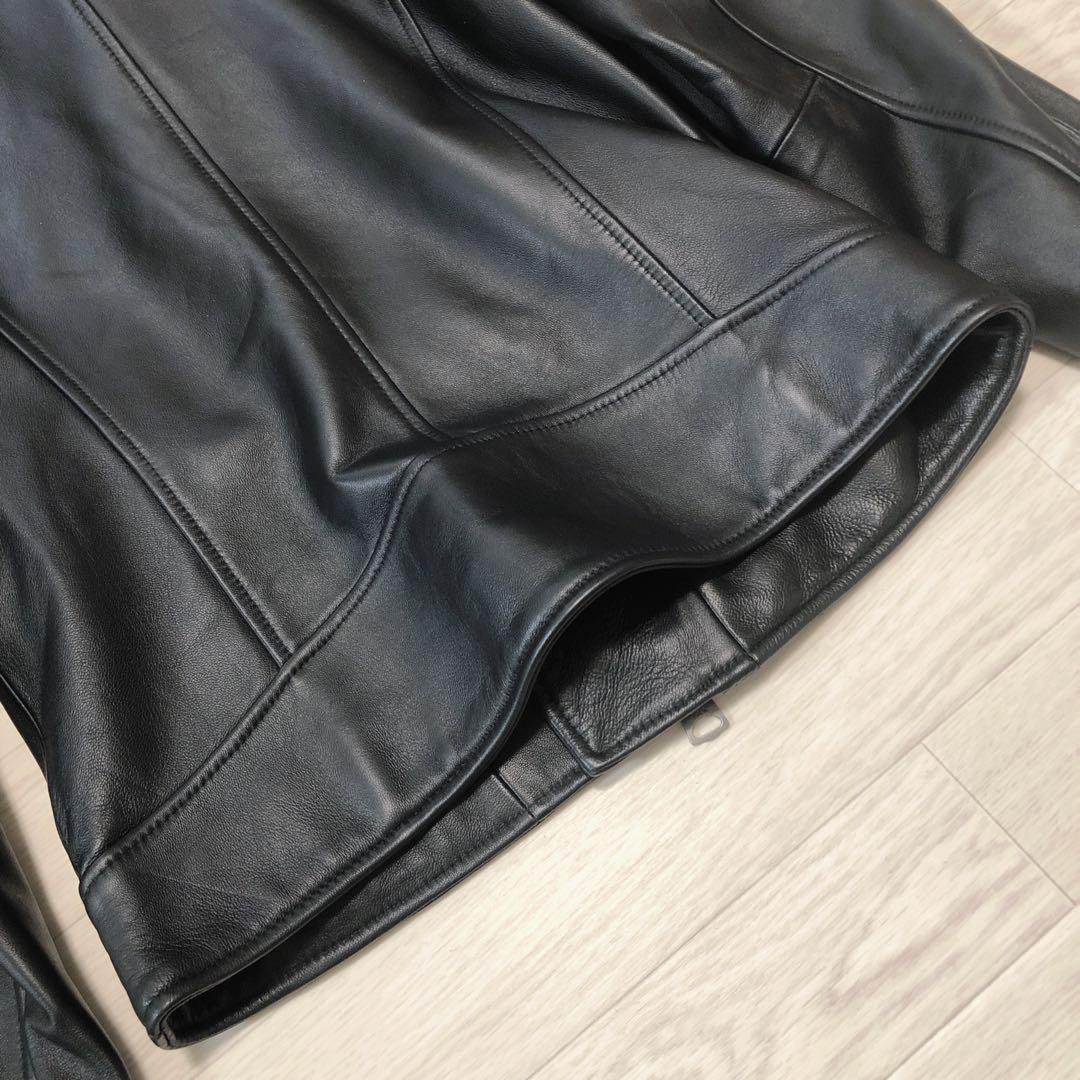 ✨美品　AVIREX アヴィレックス ベル　ラム レザー　ダブルライダース