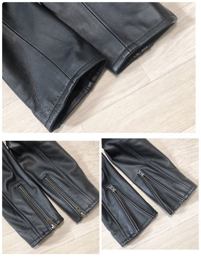 ✨美品　AVIREX アヴィレックス ベル　ラム レザー　ダブルライダース