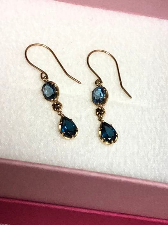 ブルートパーズK10 ピアス