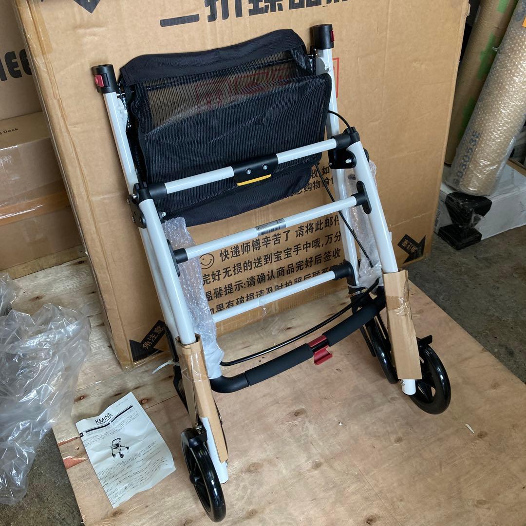 KMINA PRO - 歩行器 高齢者用 室内、歩行車 高齢者用、四輪歩行車 黒