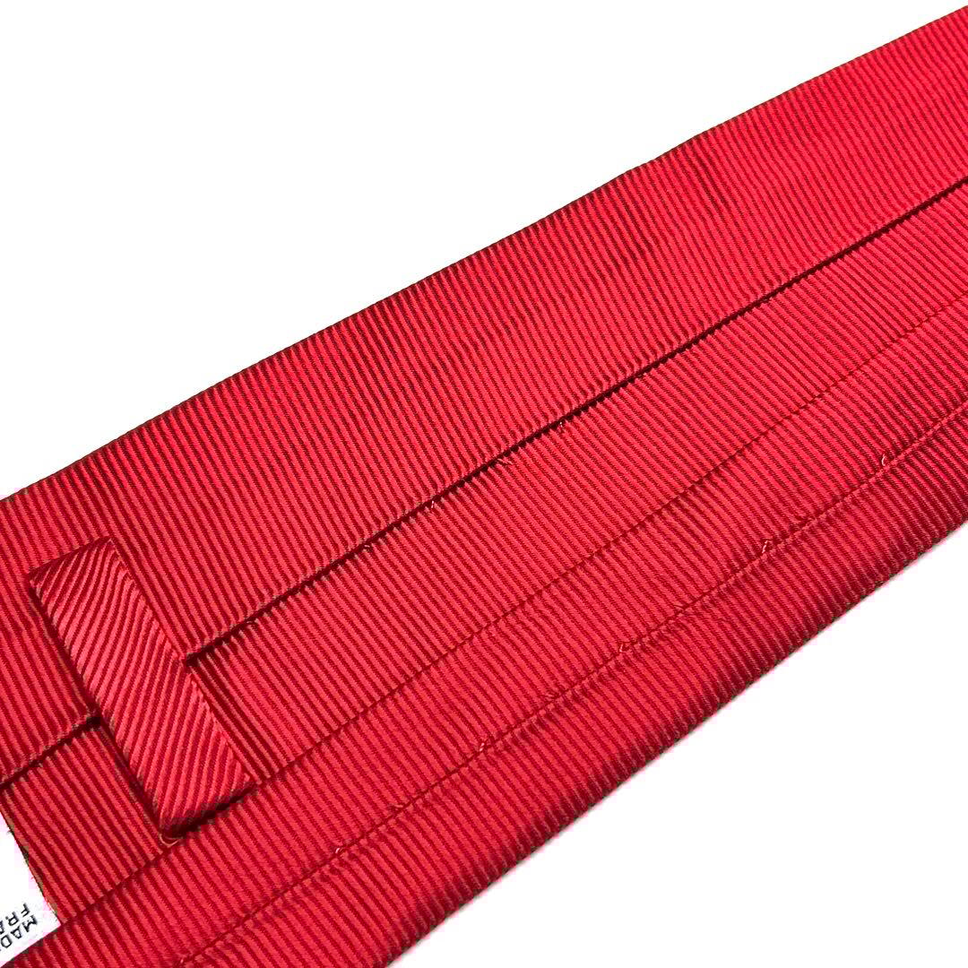 【未使用に近い✨】クリスチャンディオール ネクタイ レッド 無地 ソリッド