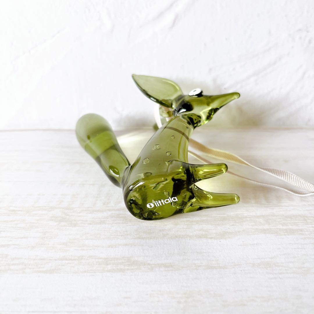 ♡イッタラ オーナメント　ヴルペス　グリーン　オーナメント　ガラス　キツネ