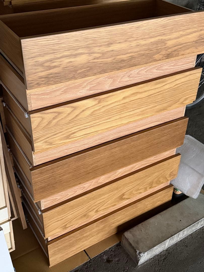 木製オープンシェルフ収納ユニット