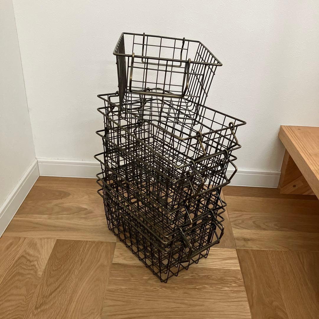 アイアン　スチールカゴ　小　8個セット