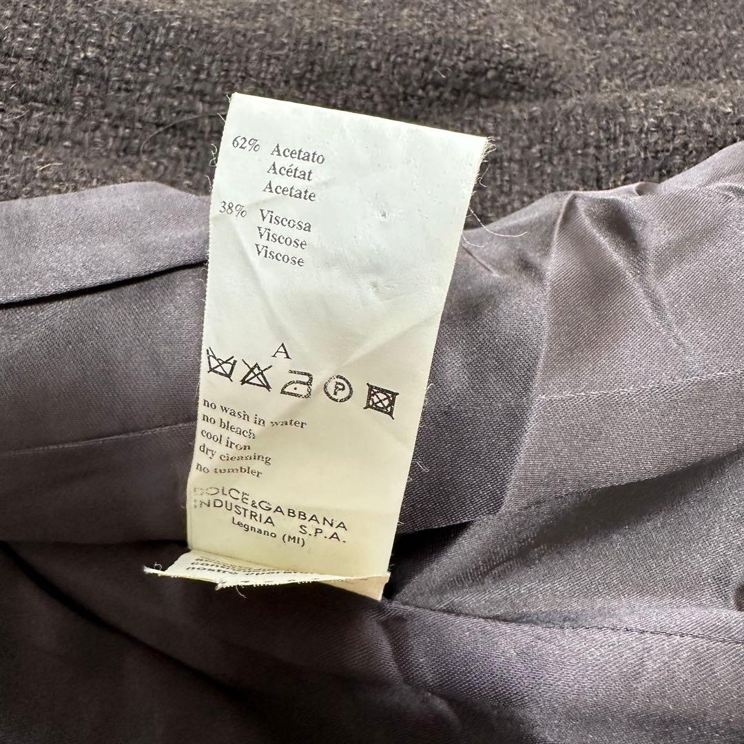 ドルチェアンドガッバーナ　ダークブラウン ダブルブレストコート