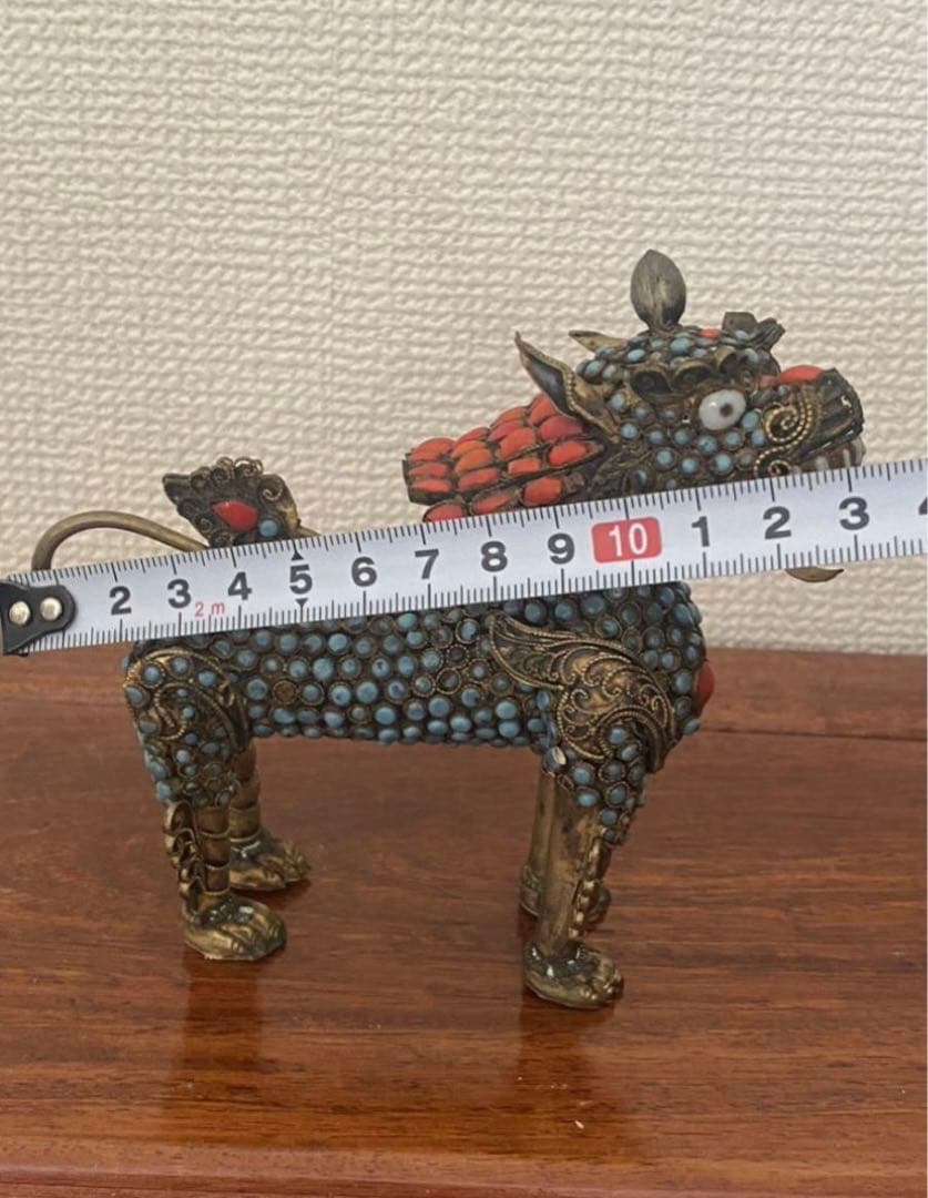 中国緣起物  麒麟置物  铜製民国唐物