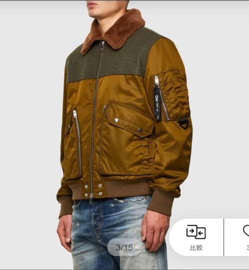 DIESEL ma-1 フライトジャケット 裏ボア オリーブ M