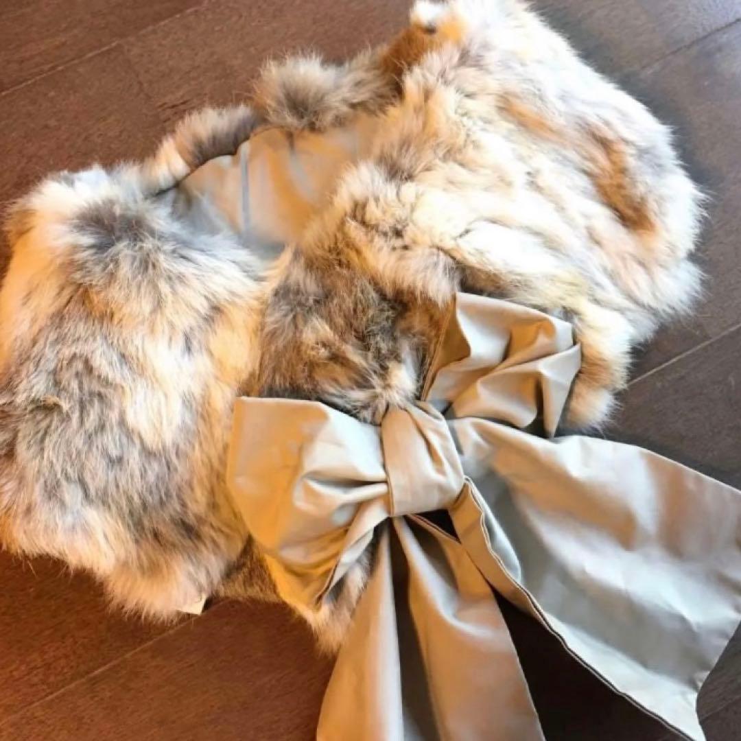 極上マレーラ イタリア製の極上リボンファーマフラーティペット