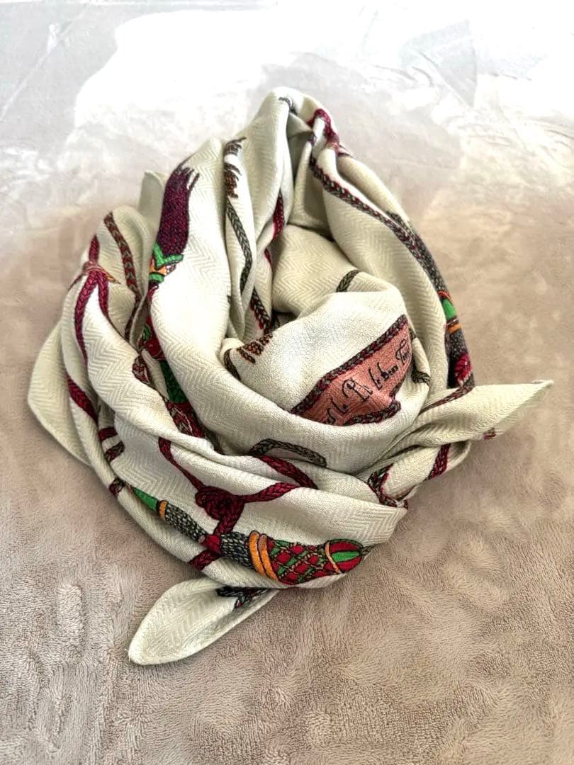 新品！現行品　マニプリ　ウールシルクストール　120 ブレードタッセル　大判