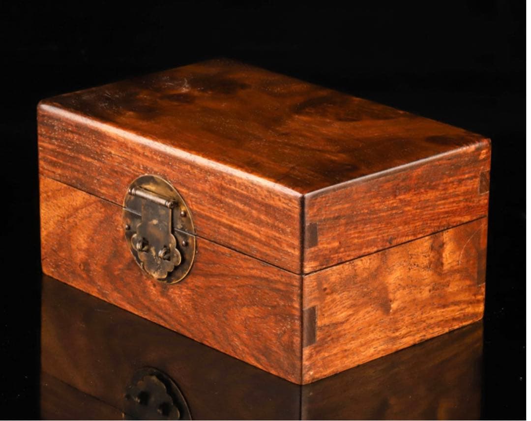 【激レア】海南黄花梨 玉杢 小箱 印材箱 印箱