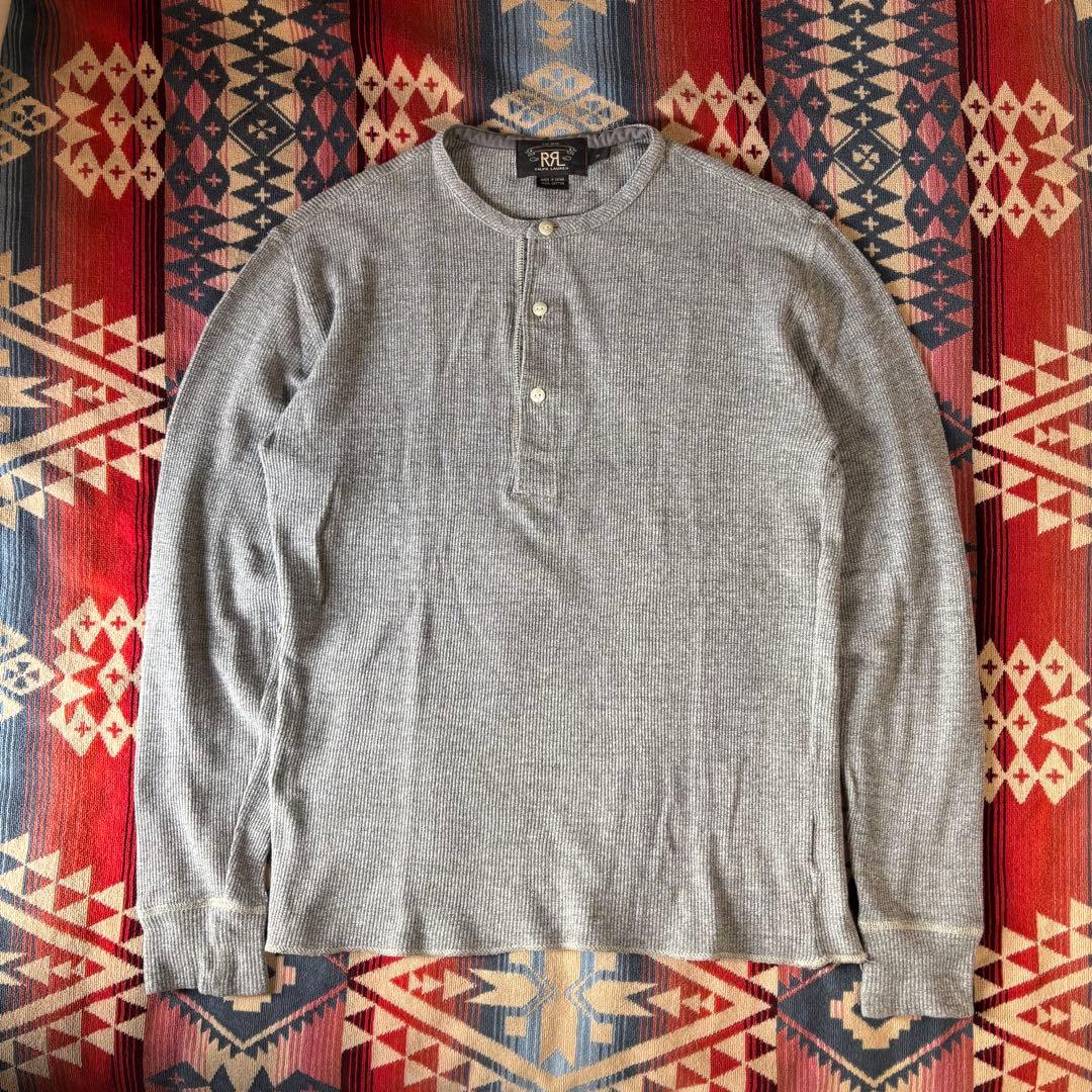 美品 ダブルアールエル ワッフル ヘンリーネック サーマル RRL Tシャツ