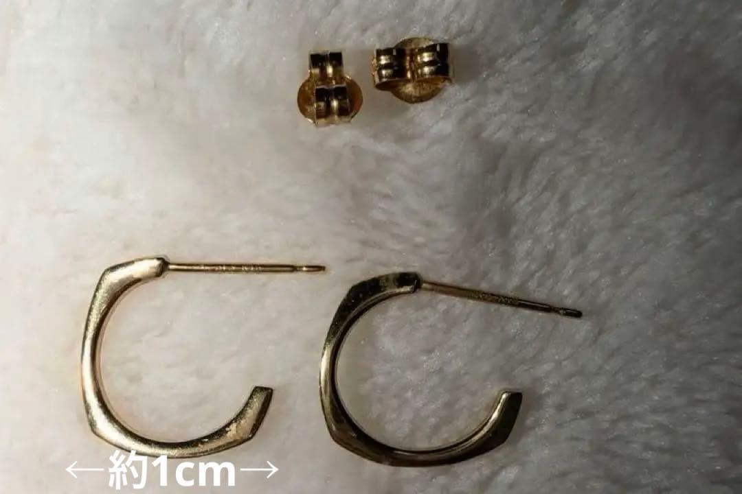 ete k18 ゴールド フープピアス