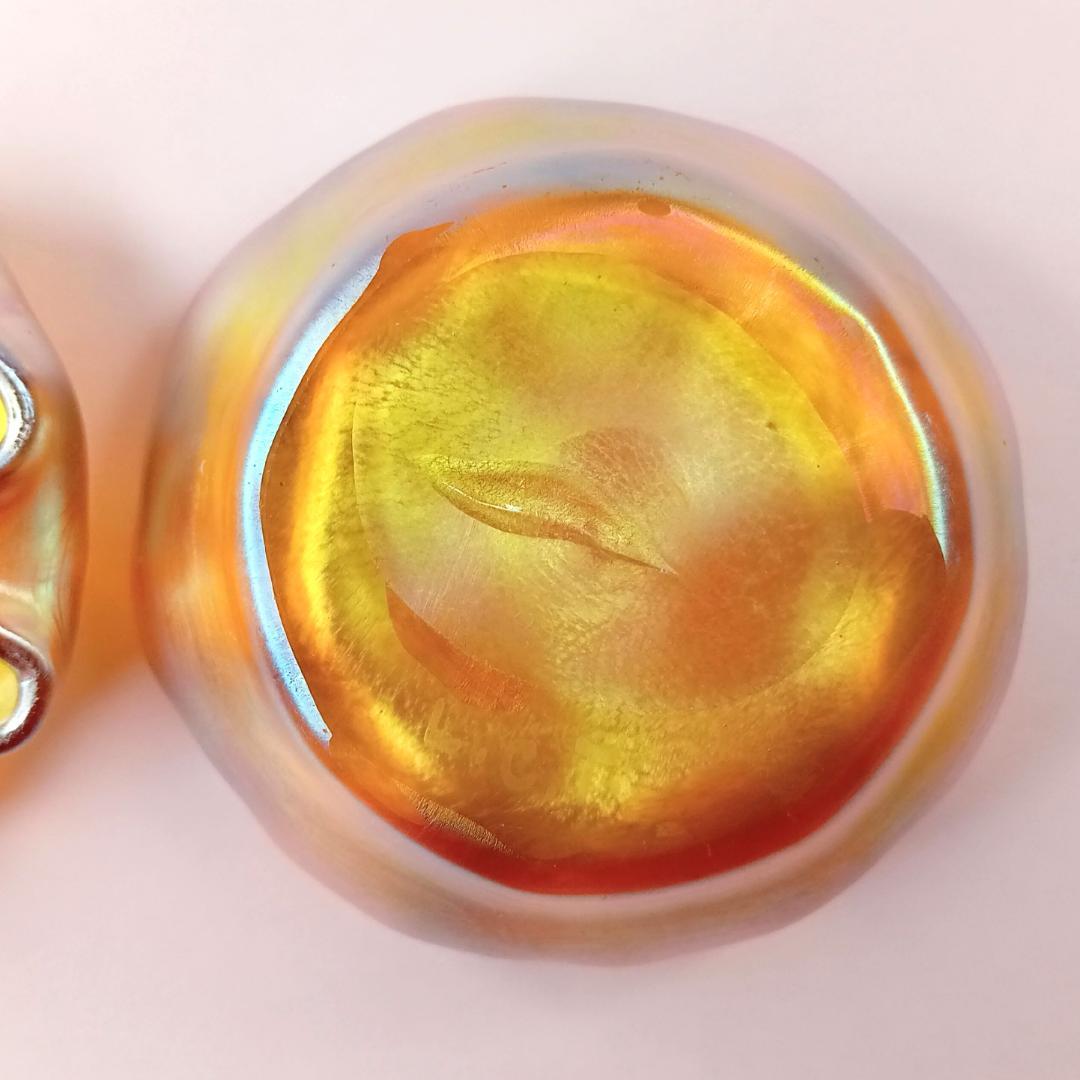 ルイスCティファニー ソルトセラー ファブリルガラス 2つセットq78