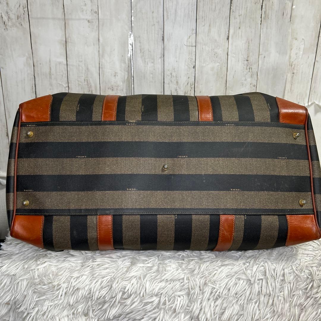 FENDI　ボストンバッグ　ペカン　PVC　レザー　大容量　旅行カバン