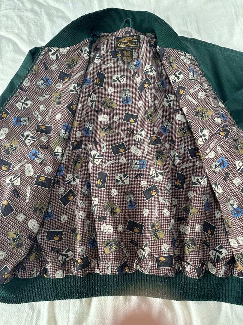 80s 黒タグ Eddie Bauer ボンバージャケット XLサイズ