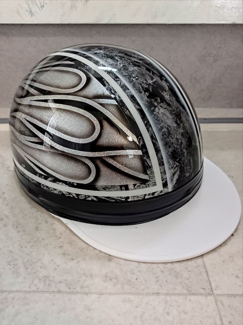 カスタムコルク半　黒ラップファイヤー　七色ラメ