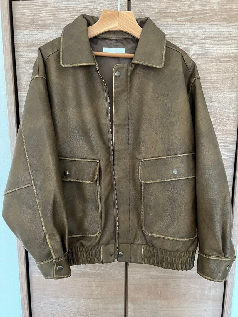 MOUSSY ブラウン レザージャケット