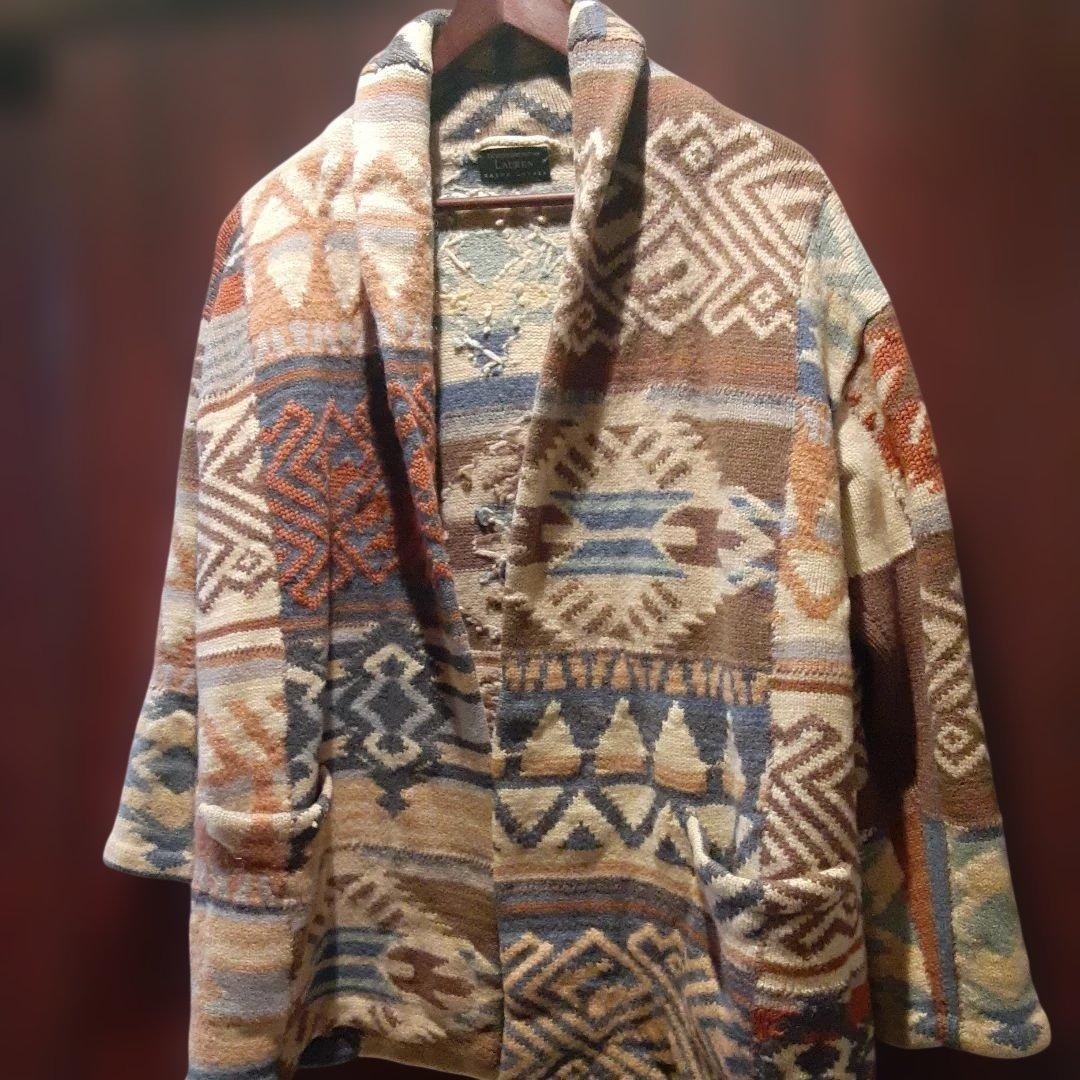 ラルフローレン　ネイティブ　ガウン　ハンドニット　キムタク