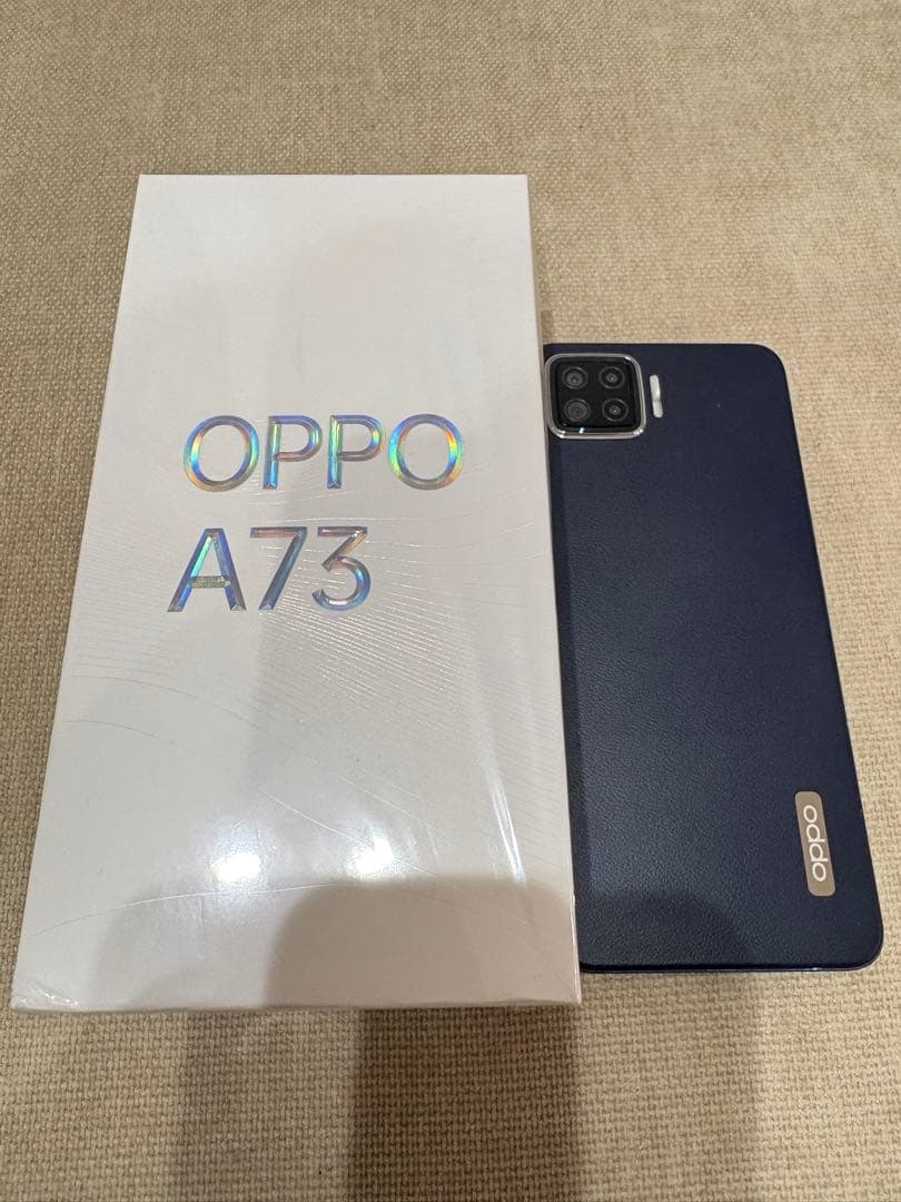 【動作確認済】OPPO A73 SIMフリー ネイビー 美品 付属品付き