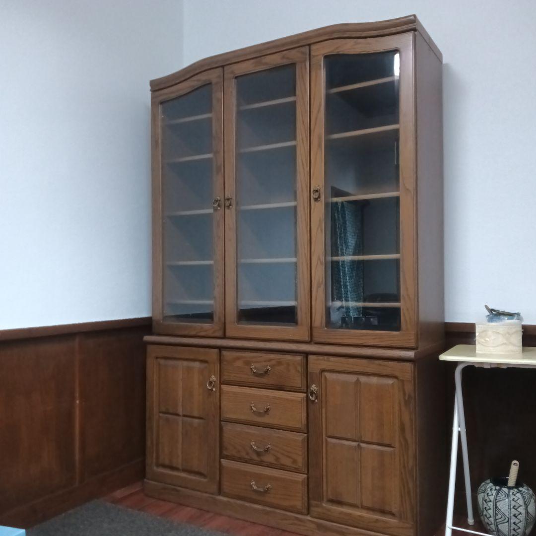 本棚　食器棚　木製 アンティーク　高さ190横120奥行き44