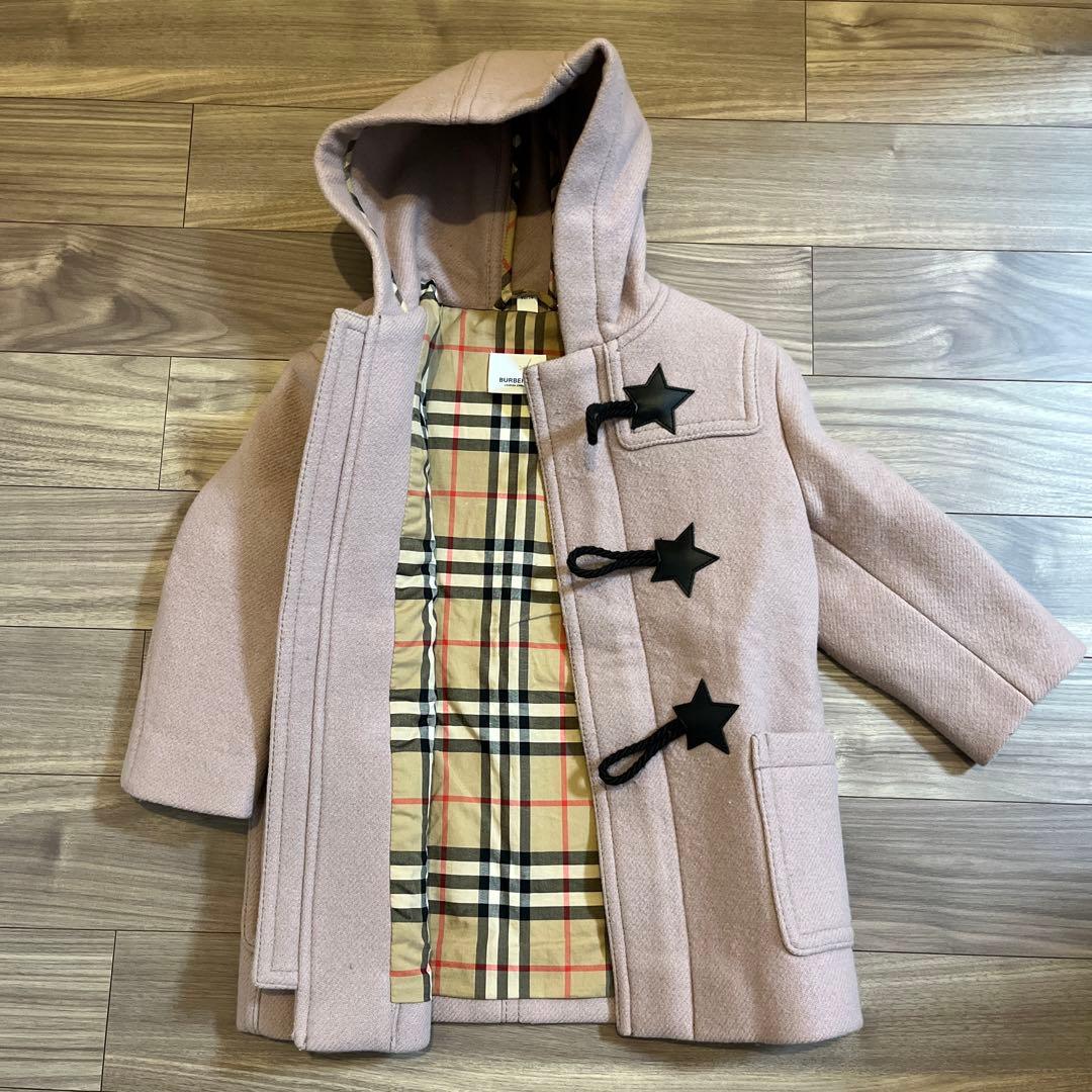 BURBERRY 星 ダッフルコート2Y92cm ノバチェック