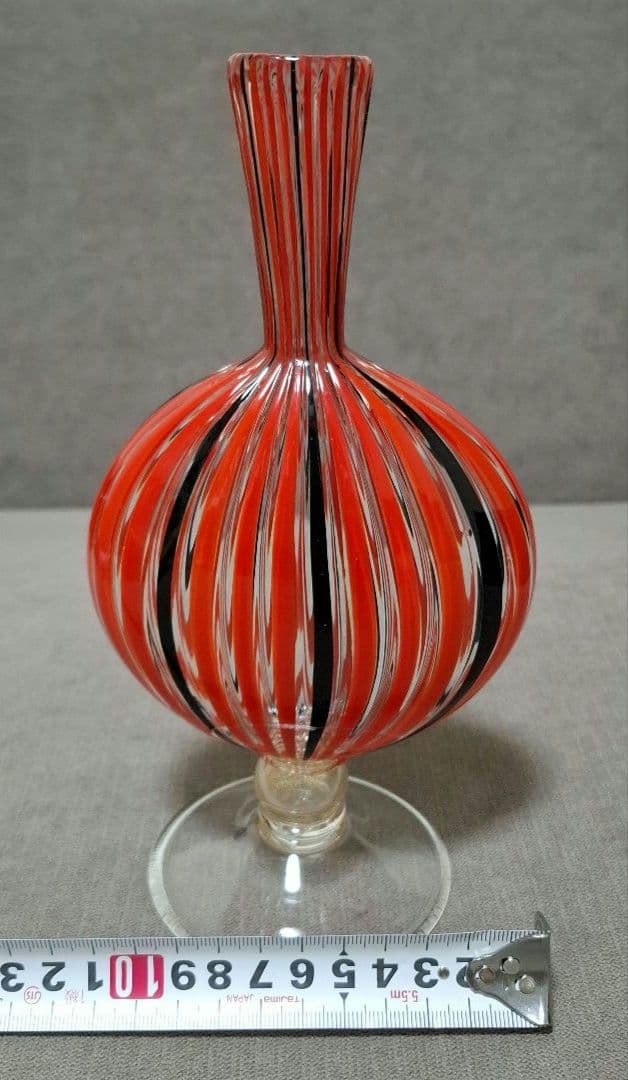 【貴重】WAKO 銀座 和光 ベネチアン グラス 花瓶 ヴィンテージ 金彩