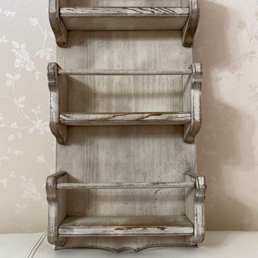 シャビーシック　フランスアンティーク　ウォールシェルフ　棚　フレンチカントリー