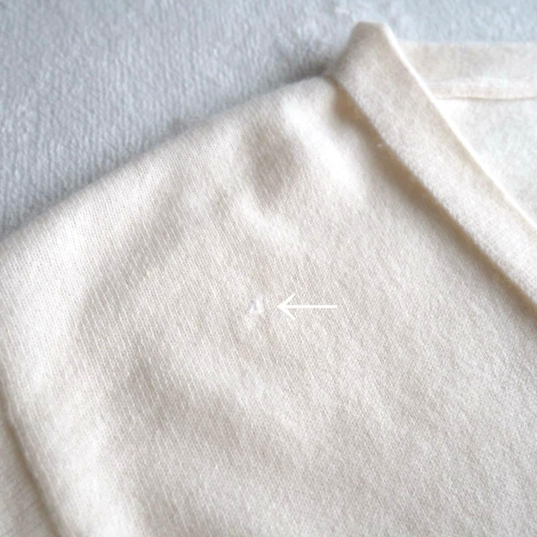 Ron Herman エルボパッチ付き カシミヤ カーディガン アイボリー L